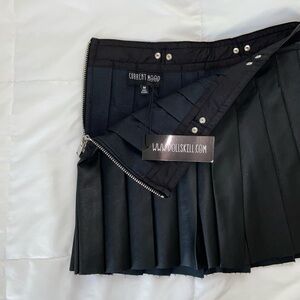 Dolls Kill Spade Pleated Micro Mini Skirt